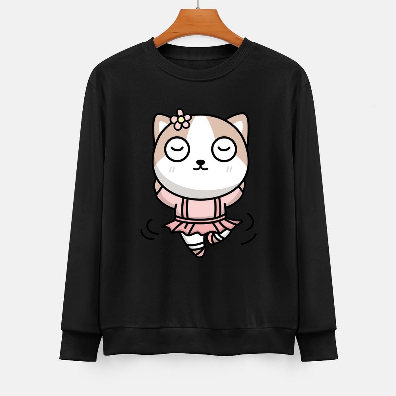 Front Patterned Long Sleeve TopClassicLine EverydayWear